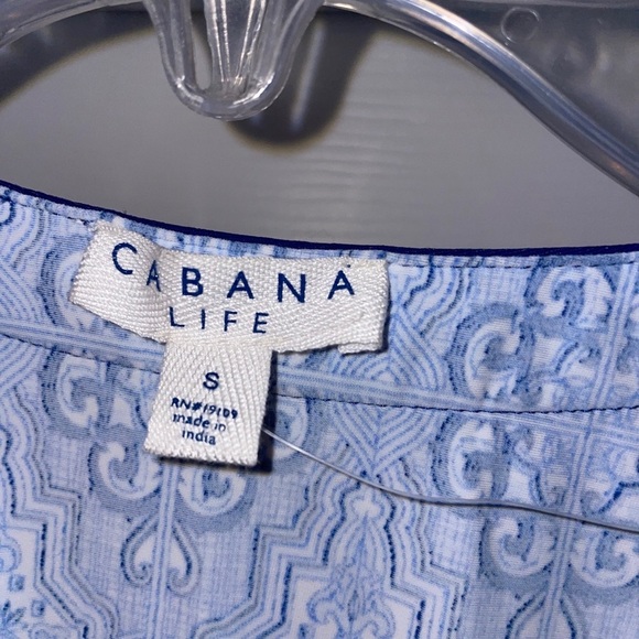 CABANA LIFE GORGEOUS BLUE GEOMETRIC SWIMSUIT COVER UP SZ SMALL - Picture 7 of 7